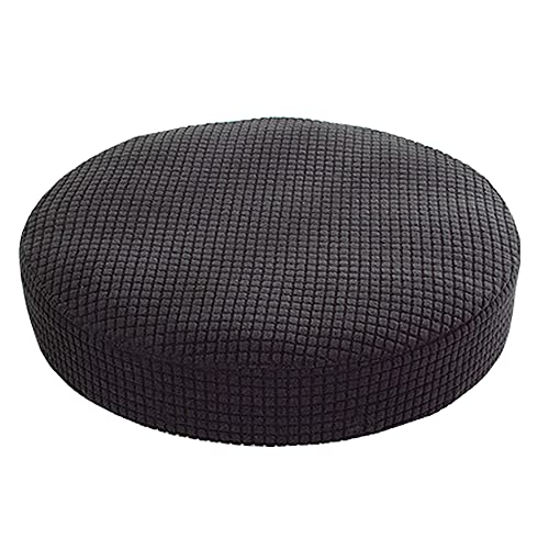 Bestenrose 2er Set Hocker Bezug Stretch Schutzbezug Hockerbezug Plüsch Bezug Stuhlhusse für Barhocker Rundhocker Klapphocker Salon Bürostühle Universal Stuhlbezug Keine Rückenlehne (30-40cm, Schwarz) von Bestenrose
