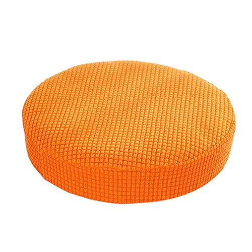 Bestenrose 2er Set Hocker Bezug Stretch Schutzbezug Hockerbezug Plüsch Bezug Stuhlhusse für Barhocker Rundhocker Klapphocker Salon Bürostühle Universal Stuhlbezug Keine Rückenlehne (30-40cm, Orange) von Bestenrose
