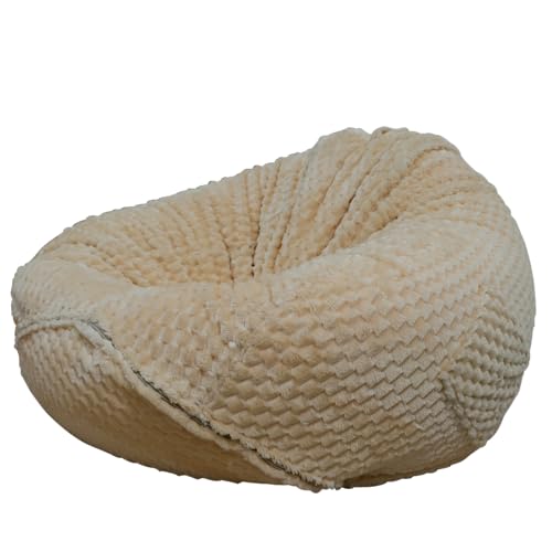 Bestenrose Abdeckung ohne Füllstoff Gitter Sitzsack Abdeckung Sitzsäcke Stuhl ohne Füllung Gefüllte Tier Lagerung Waschbare weiche Plüsch Sofa Abdeckung von Bestenrose