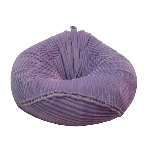 Bestenrose Keine Füllung Sitzsackstuhl für Kinder und Erwachsene nur Bezug für Sofa-Stofftiere (Lila, S) von Bestenrose