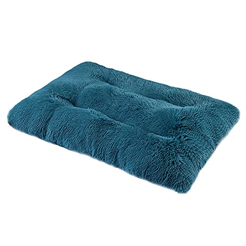 Bestenrose Plüsch HundeBett Quadrat Weiches Haustierbett Mittelgroße Hunde Hundesofa Waschbar Hundekissen Hundematratze Hundeliege Flauschig Warme Katzen Matte für Sofa und Couch (S(65x48cm), Türkis) von Bestenrose