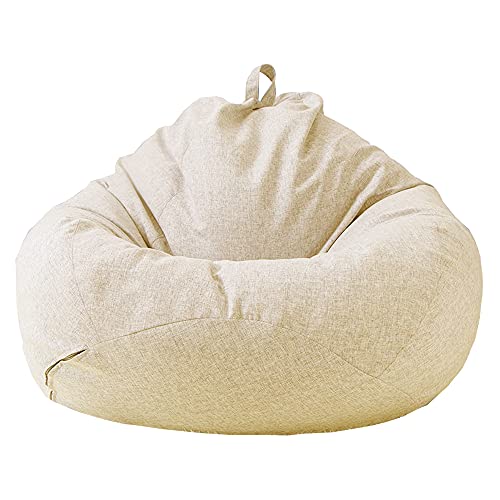 Bestenrose Sitzsack-Sesselbezug Sitzsack Stühle Couch Sofabezug Sitzsack Sofabezug Lounger Sofa Ohne Füllung für Kissen Plüschtiere Decken(90x110cm, Khaki) von Bestenrose