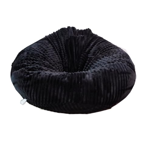 Bezug ohne Füllstoff Sitzsackbezug Sitzsäcke Stuhl ohne Füllung Stofftieraufbewahrung waschbar weicher Plüsch Sofabezug (Schwarz, X-Large) von Bestenrose