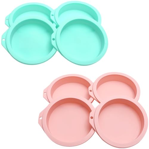 Bestevery 8 stcük Spiegelei Formen Silikon, Spiegeleiform Silikon Eierformer, Silikon Eierpfannen Auflaufförmchen, eierpfanne für heißluftfritteuse, Eierpfanne für Heißluftfritteuse von Bestevery