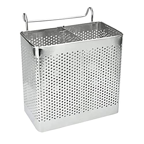 Küchenutensilien Organizer, Küchenutensilienhalter, Besteck Caddy, Küchenbesteck Abtropffläche, Besteckbehälter, mit 2 Fächer, für Essstäbchen Gabel Löffel Küchenutensilien Organizer, Küchenutensilienhalter, Besteck Caddy, Küchenbesteck Abtropffläche, Besteckbehälter, mit 2 Fächer, für Essstäbchen Gabel Löffel von Bestevery