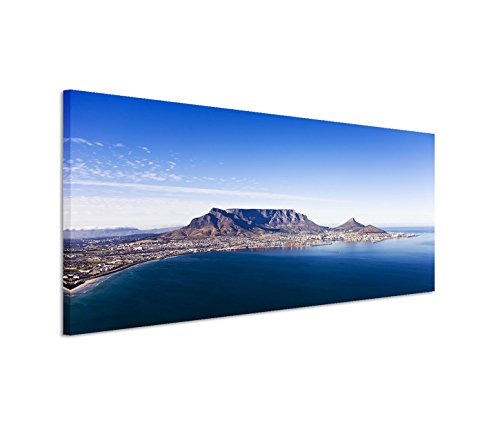 Modernes Bild 120x40cm Landschaftsfotografie – Weites Panorama von Kapstadt in Südafrika von Bestforhome GmbH