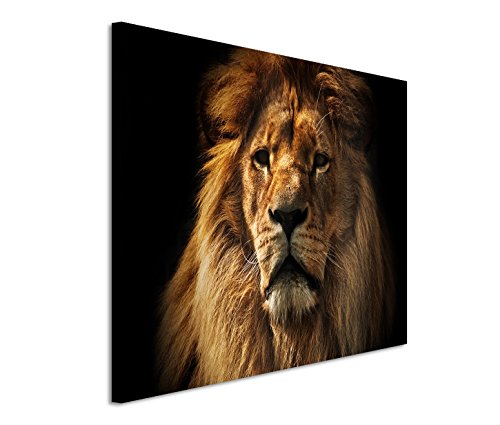 Bestforhome GmbH Modernes Bild 120x80cm Tierfotografie - Großer ausgewachsener Löwe im Porträt von Bestforhome GmbH