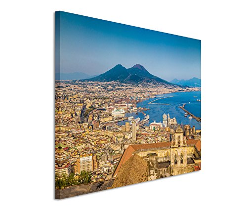 Modernes Bild 120x80cm Urbane Fotografie – Überblick über Neapel mit dem Versuv von Bestforhome GmbH