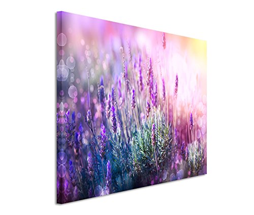 Bestforhome GmbH Modernes Bild 90x60 cm Natur-Fotografie – Blühender Lavendel in der Sonne in lila Farben von Bestforhome GmbH