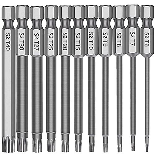Bestgle Torx Bit Set 11-stück 75mm S2 Stahl mit Magnetischen Torx Schraubendreher Bits Set 1/4 Zoll Sechskant Schaft T6-T40 Starke Härte Stern Kopf Bits Elektrische Schraubendreher Werkzeuge Bestgle Torx Bit Set 11-stück 75mm S2 Stahl mit Magnetischen Torx Schraubendreher Bits Set 1/4 Zoll Sechskant Schaft T6-T40 Starke Härte Stern Kopf Bits Elektrische Schraubendreher Werkzeuge von Bestgle