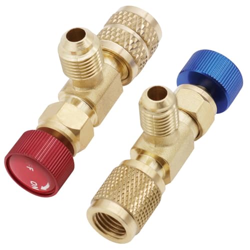 Bestgle 2 x Klimaanlagen-Anschlussadapter R22 R410, Kältemittel-Sicherheitskugelhahn-Schalter, Ladeventil, 6,35 mm Stecker auf 6,35 mm Buchse Bestgle 2 x Klimaanlagen-Anschlussadapter R22 R410, Kältemittel-Sicherheitskugelhahn-Schalter, Ladeventil, 6,35 mm Stecker auf 6,35 mm Buchse von Bestgle