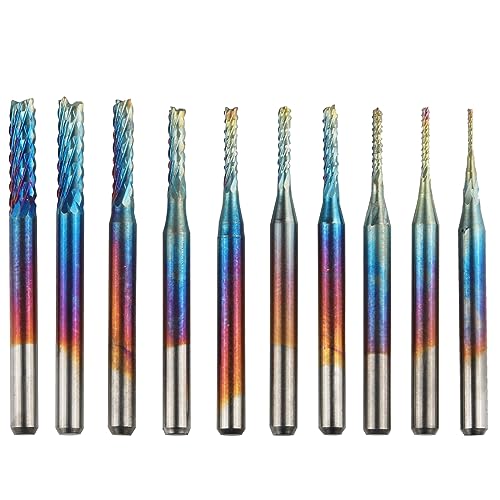 Bestgle 3,175mm hartmetall schaftfräser blue coat cnc fräser schneide gravur bits pcb maschinen end mill cnc router bits für holzbearbeitung schneiden schnitzen holz acryl pvc pcb mdf Bestgle 3,175mm hartmetall schaftfräser blue coat cnc fräser schneide gravur bits pcb maschinen end mill cnc router bits für holzbearbeitung schneiden schnitzen holz acryl pvc pcb mdf von Bestgle