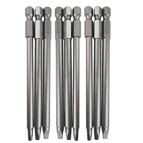 Bestgle schraubendreher bit set vierkant bitsätze 100mm 9 stück lang magnetischer bits s2 stahl schlagschrauber bohrer 1/4 zoll sechskant schaft elektrische bits satz werkzeuge sq1 sq2 sq3 Bestgle schraubendreher bit set vierkant bitsätze 100mm 9 stück lang magnetischer bits s2 stahl schlagschrauber bohrer 1/4 zoll sechskant schaft elektrische bits satz werkzeuge sq1 sq2 sq3 von Bestgle