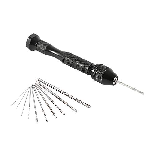 Bestgle Mini Handbohrmaschine mit Micro Twist Bohrer für Werkzeuge Mini Handbohrer mit Micro Twist Bohrer für Werkzeuge ohne Schlüssel mit 10 Twist Drills Drehwerkzeuge von Bestgle