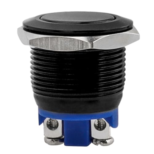 Bestgle drucktastenschalter 19mm taster wasserdicht momentanen druckschalter flachkopf runde mini drücken taster auto schalter ein/aus taste schalter schwarz Bestgle drucktastenschalter 19mm taster wasserdicht momentanen druckschalter flachkopf runde mini drücken taster auto schalter ein/aus taste schalter schwarz von Bestgle