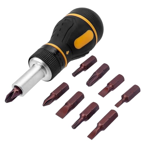 Bestgle mini ratschen schraubendreher 9 in 1 hohem drehmoment bithalter ratschenschraubendreher magnetischer ratschenschlüssel winkelschrauber spitze kompakt stubby schraubendreher rutschfestem griff Bestgle mini ratschen schraubendreher 9 in 1 hohem drehmoment bithalter ratschenschraubendreher magnetischer ratschenschlüssel winkelschrauber spitze kompakt stubby schraubendreher rutschfestem griff von Bestgle