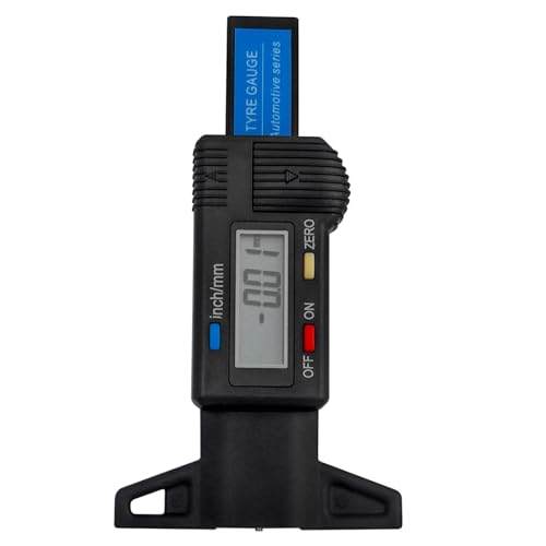 Bestgle reifen profiltiefenmesser reifenprofiltiefenprüfer lcd display digitaler reifenmessergerät profilmesser reifen mit kunststoff auto eifen reifenprofilmesser für reifen motorrad lkw in zoll/mm von Bestgle