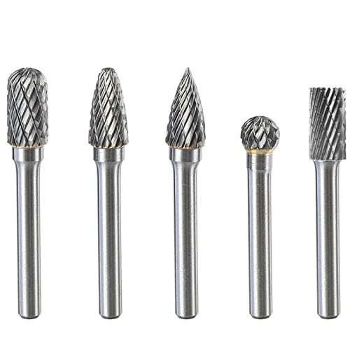 Bestgle wolframcarbid fräser 5 stück raspel set 6 mm schaft fräser bit doppelschnitt frässtifte professionell schleifaufsatz hartmetall rotationsfräser für holzbearbeitung gravur polieren schnitzen Bestgle wolframcarbid fräser 5 stück raspel set 6 mm schaft fräser bit doppelschnitt frässtifte professionell schleifaufsatz hartmetall rotationsfräser für holzbearbeitung gravur polieren schnitzen von Bestgle
