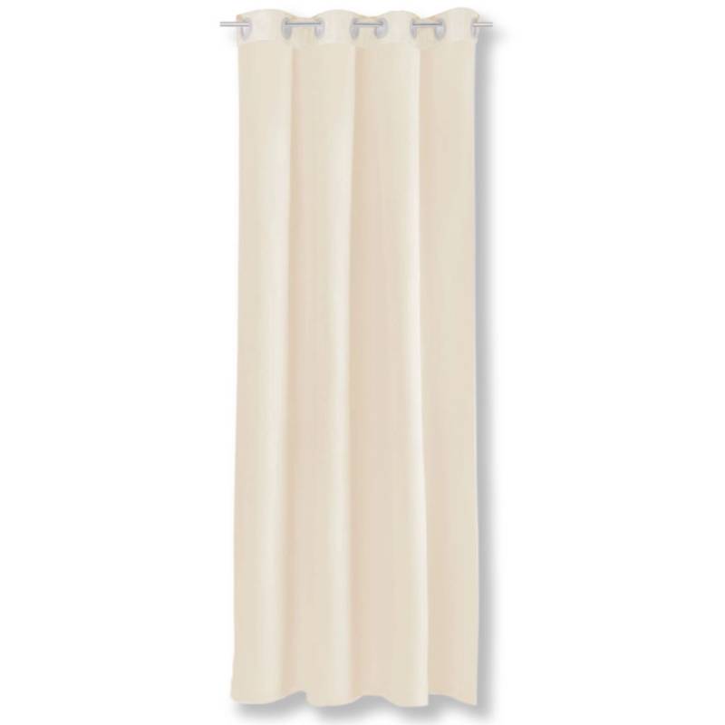 Bestgoodies Dekoschal Ellen Ösen Blickdicht 140 cm x 145 cm Beige 2er Pack von Bestgoodies