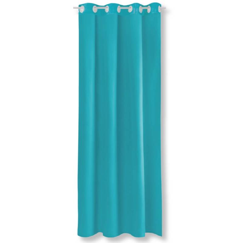 Bestgoodies Dekoschal Ellen Ösen Blickdicht 140 cm x 225 cm Türkis 2er Pack von Bestgoodies