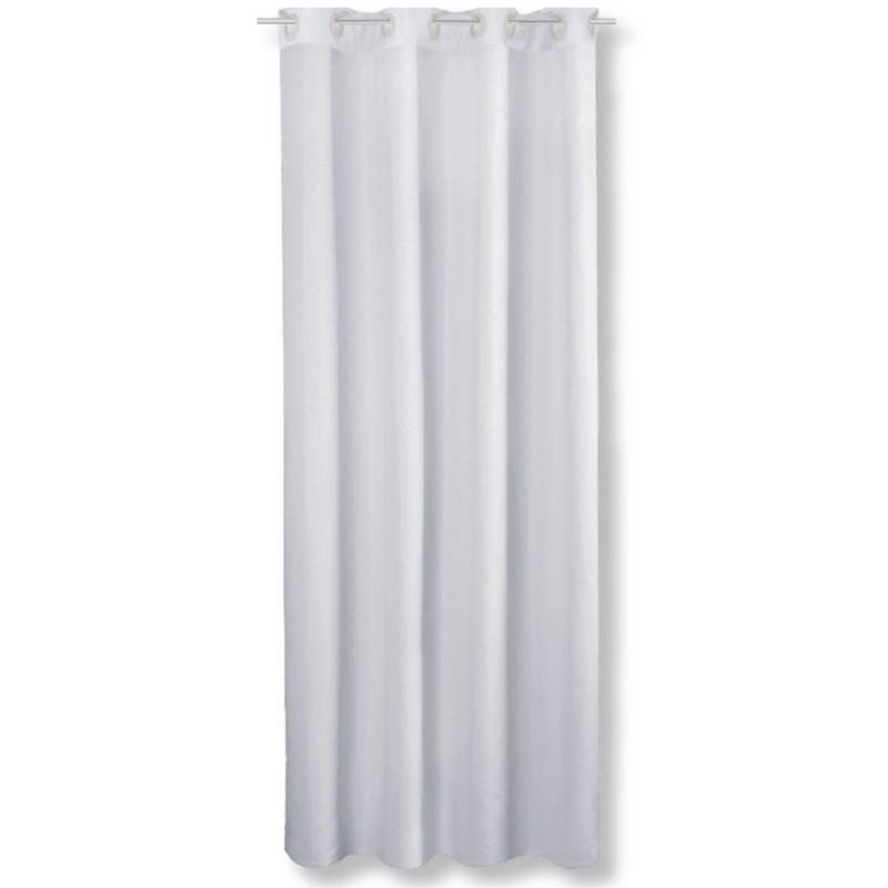 Bestgoodies Dekoschal Ellen Ösen Blickdicht 140 cm x 245 cm Hellgrau 2er Pack von Bestgoodies