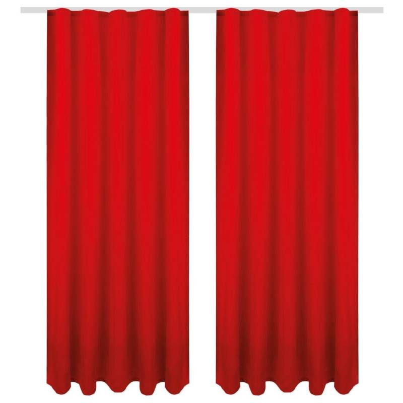 Bestgoodies Dekoschal Ellen Universalband Blickdicht 2er Pack 140 cm x 145 cm Rot von Bestgoodies