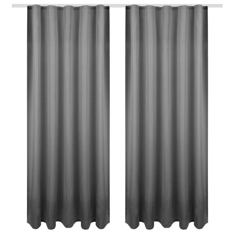 Bestgoodies Dekoschal Ellen Universalband Blickdicht 2er Pack 140 cm x 175 cm Anthrazit von Bestgoodies
