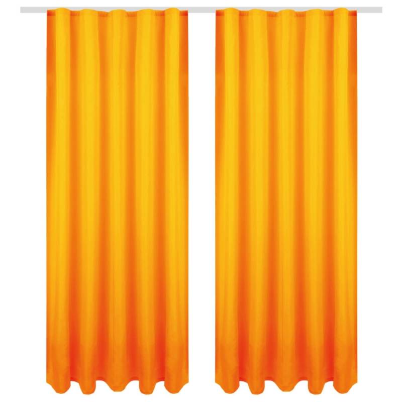 Bestgoodies Dekoschal Ellen Universalband Blickdicht 2er Pack 140 cm x 175 cm Hellorange von Bestgoodies