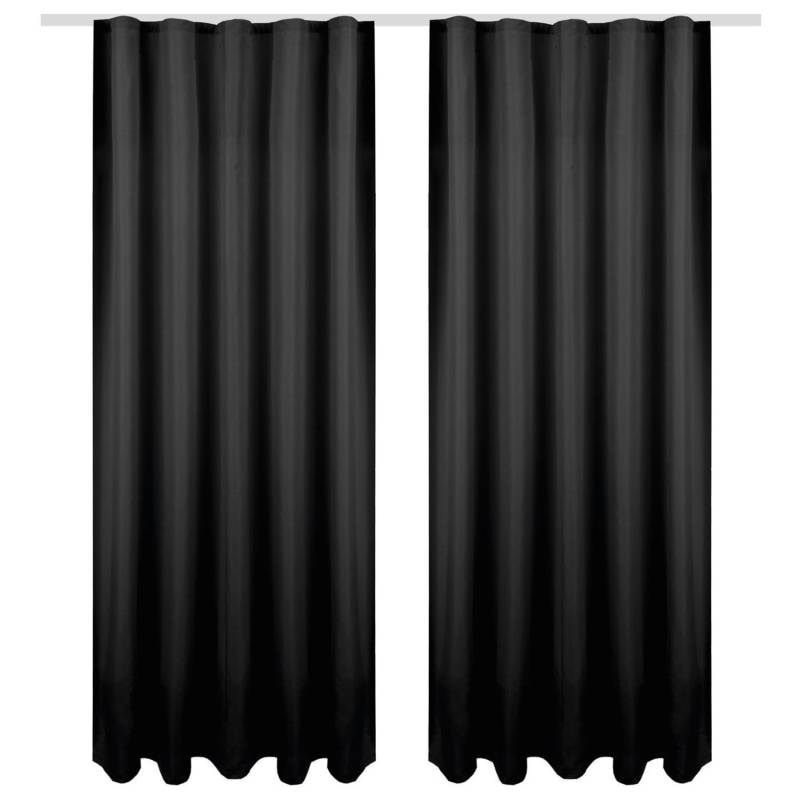 Bestgoodies Dekoschal Ellen Universalband Blickdicht 2er Pack 140 cm x 175 cm Schwarz von Bestgoodies
