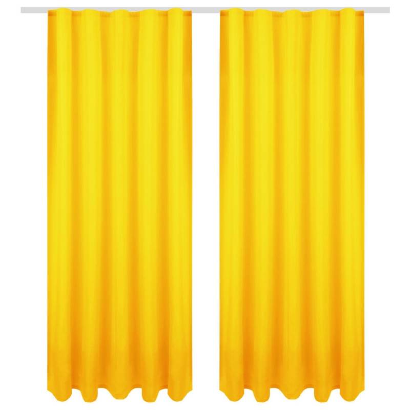 Bestgoodies Dekoschal Ellen Universalband Blickdicht 2er Pack 140 cm x 245 cm Gelb von Bestgoodies