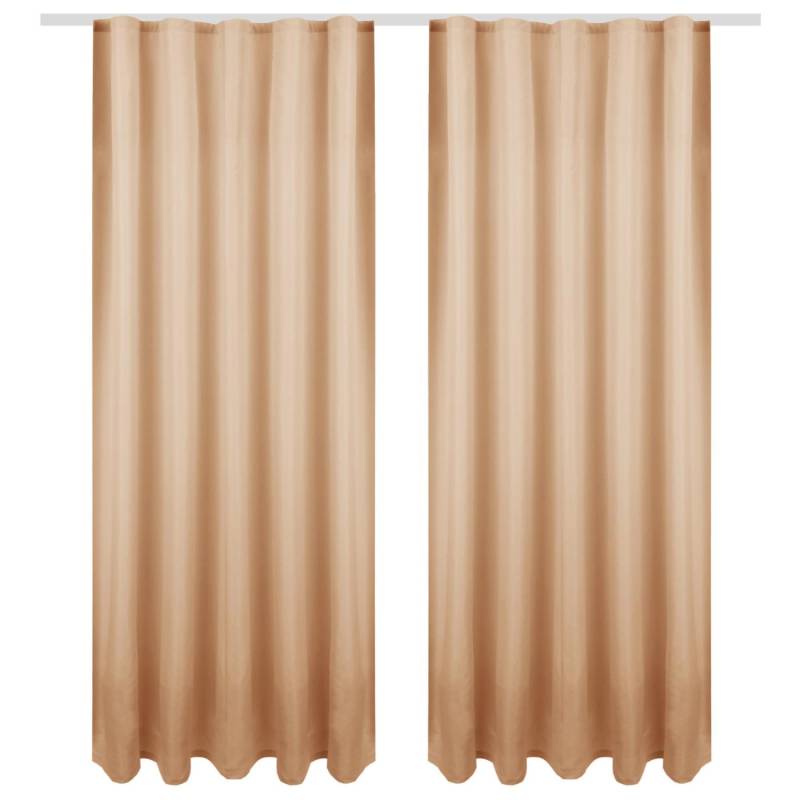 Bestgoodies Dekoschal Ellen Universalband Blickdicht 2er Pack 140 cm x 245 cm Sandgrau von Bestgoodies