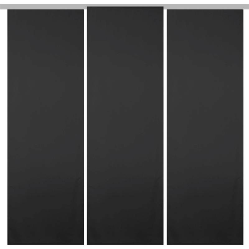 Bestgoodies Flächenvorhang Ellen 3er Pack Schwarz von Bestgoodies