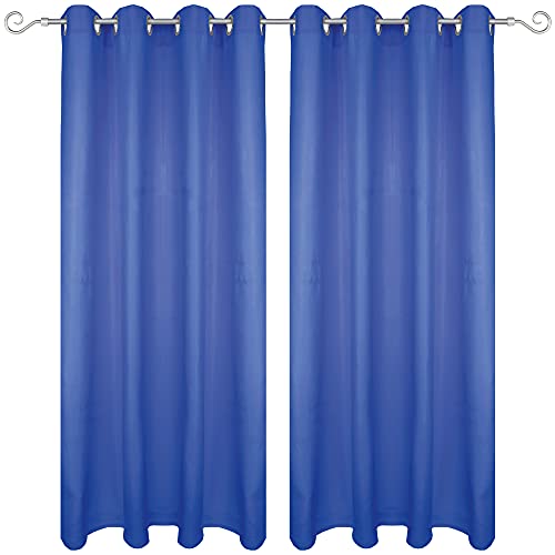 Bestgoodies Gardine mit Ösen 140x225 cm (Breite x Länge) in Blau, blickdichter Vorhang, Ösenvorhang in vielen Variationen von Bestgoodies