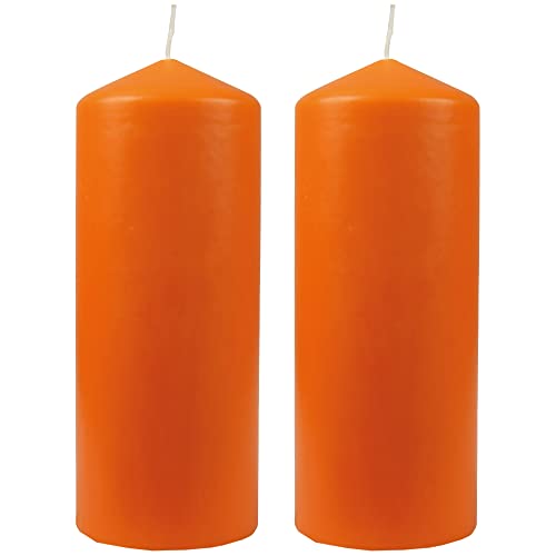 Bestgoodies Stumpenkerzen Wachskerzen Ø8cm x 20cm (2er Pack) Ocker - Lange Brenndauer, Hergestellt in EU, Kerzen Blockkerzen - Wachs Stumpen von Bestgoodies