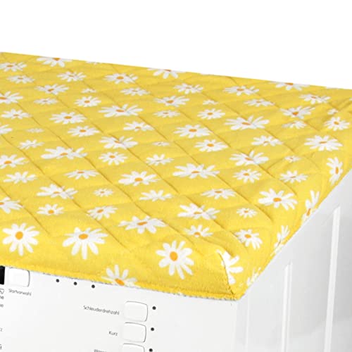 Bestgoodies Trockner und Waschmaschinenbezug (Gänseblümchen - Gelb) 60x60 cm mit Gummizug, Trocknerbezug Waschmaschinenschonbezug - Trocknerauflage ? von Bestgoodies