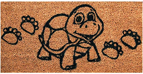 Bestgoodies braune Kokosfaser Fußmatte 25x50 cm (Schildkröte), weitere Motive erhältlich von Bestgoodies