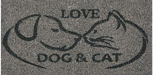 Bestgoodies graue Kokosfaser Fußmatte 40x60 cm (Hund & Katze), weitere Motive erhältlich von Bestgoodies