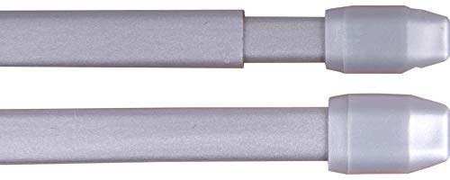 Gardinenstange Bistrostange (Silber) als 2er Pack - 2 Vitragestangen ausziehbar (80-120 cm) von Bestgoodies