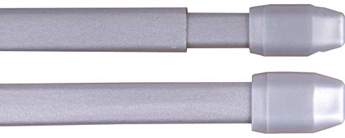 Gardinenstange Bistrostange (Silber) als 2er Pack - ausziehbar, inkl. Selbstklebehaken (60-90 cm) von Bestgoodies