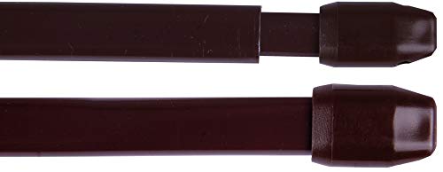 Gardinenstange Bistrostange (braun) als 2er Pack - 2 Vitragestangen ausziehbar (60-90 cm) von Bestgoodies