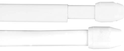 Gardinenstange Bistrostange (weiß) als 2er Pack - ausziehbar, inkl. Selbstklebehaken (80-120 cm) von Bestgoodies