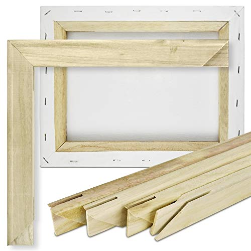 Besthobby Keilrahmenleisten (2X 100cm) Holzleisten Bausatz Set zum selbst zusammenbauen ohne Leinwand von Besthobby