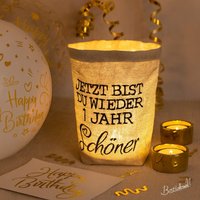 Besticktes Windlicht "Geburtstag" //Freie Farbwahl// - Lichtbeutel Kerzenglas Deko Garten Tischdeko Party Teelicht Laterne Besticktes Windlicht "Geburtstag" //Freie Farbwahl// - Lichtbeutel Kerzenglas Deko Garten Tischdeko Party Teelicht Laterne von Bestickend