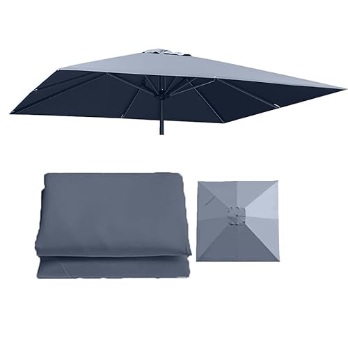 10 Fuß quadratischer Terrassenschirm, 8 Rippen, Ersatzstoff für Gartentischschirm, Sonnenschirmabdeckung für Marktpool, UV-beständiges Segeltuch von Bestiry