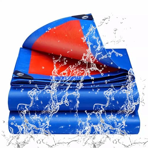 5 Fuß x 42,7 Fuß, extra Dicke 12 Mil Poly-Plane, wasserdicht, reißfeste Planenabdeckungen mit Ösen, strapazierfähige Kunststoffplane für den Außenbereich, Mehrzweck-Schutzabdeckung, UV-beständig von Bestiry