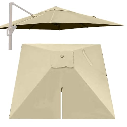 8 Fuß 10 Fuß quadratischer Freischwinger-Sonnenschirm, 8 Rippen, Ersatzstoff für Terrassenschirm, Abdeckung für versetzten Sonnenschirm im Garten und Pool, UV-beständiges Segeltuch von Bestiry