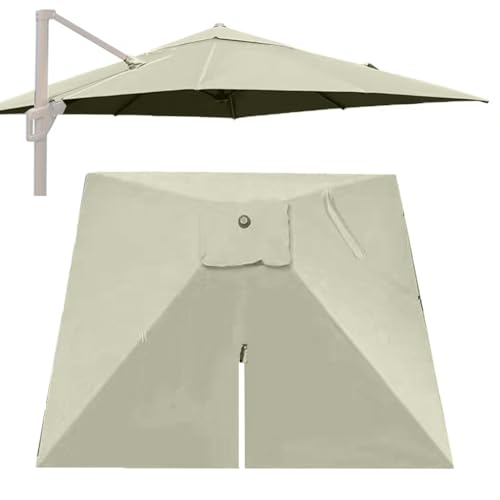 8 Fuß 10 Fuß quadratischer Freischwinger-Sonnenschirm, 8 Rippen, Ersatzstoff für Terrassenschirm, Abdeckung für versetzten Sonnenschirm im Garten und Pool, UV-beständiges Segeltuch von Bestiry