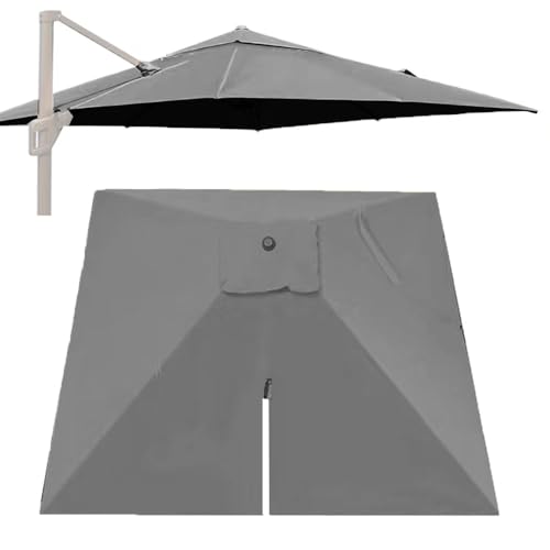8 Fuß 10 Fuß quadratischer Freischwinger-Sonnenschirm, 8 Rippen, Ersatzstoff für Terrassenschirm, Abdeckung für versetzten Sonnenschirm im Garten und Pool, UV-beständiges Segeltuch von Bestiry