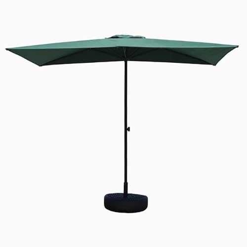 8ft x 4ft Halbrechteckiger Terrassenschirm für den Außenbereich mit Einstellbarer Höhe, UV-beständiger Sonnenschirm, Gartenschirm, Sonnenschirm für Wand, Wohnung, Balkon, Deck, Veranda von Bestiry