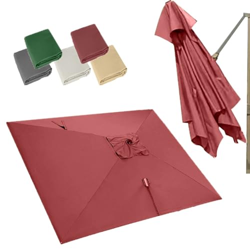 Bestiry 10' X 13' Freischwinger-Sonnenschirm, 8 Rippen, rechteckig, für die Terrasse, versetzter Sonnenschirm, Ersatzstoff, UV-Schutz, für Outdoor-Schirme, Sonnenschutzabdeckung von Bestiry